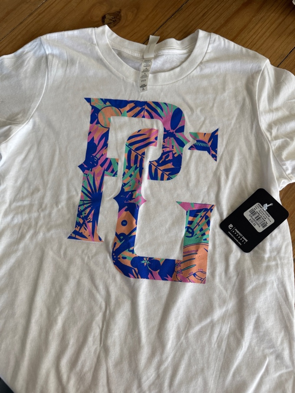 Fun summer baseball shirt! Bella+Canvas Tee with Perfect Game Logo